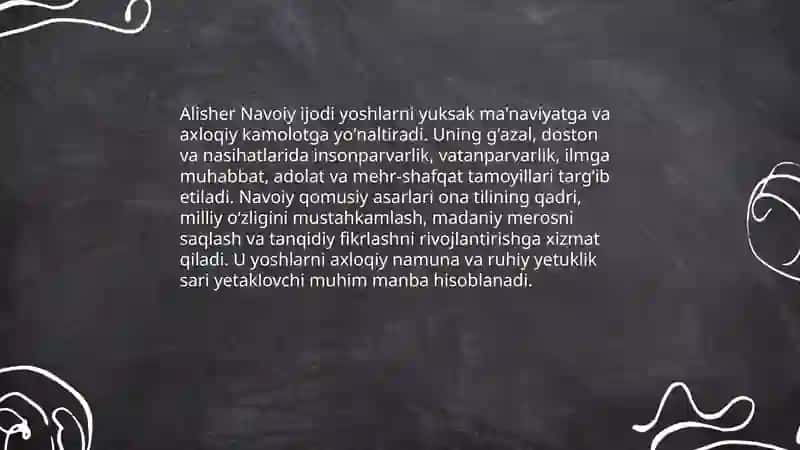 Yuksak maʼnaviyatli yoshlarni tarbiyalashda oʻzbek allomalarning ilmiy me'rosi 3