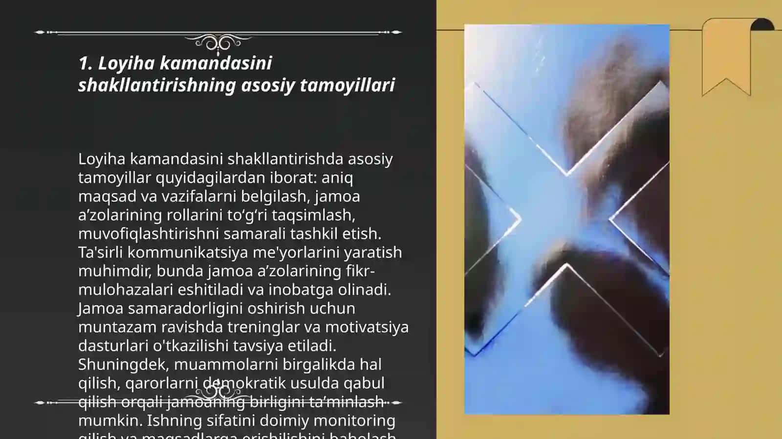 Loyiha kamandasini kamandani shakllantirish va rivojlantirish 3