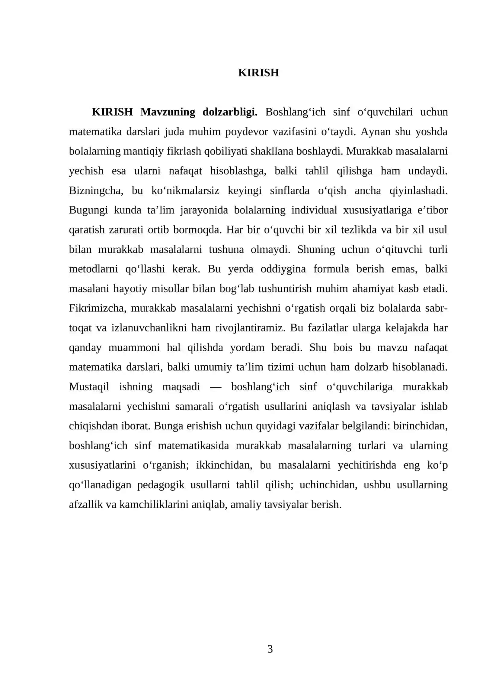 Boshlangʻich sinf o’quvchilariga murakkab masalalar yechishni o`rgatish usullari 3