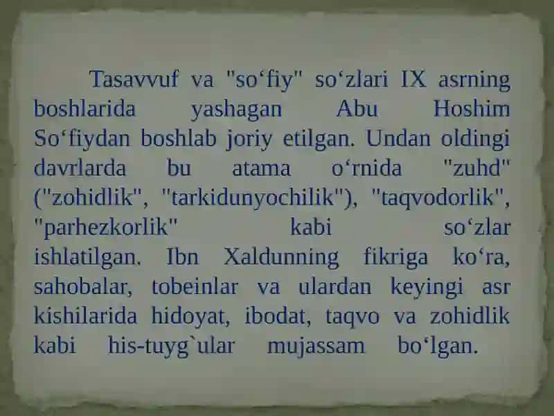 TASAVVUF TAʼLIMOTINING SHARQ MADANIYATIGA TA’SIRI. 3