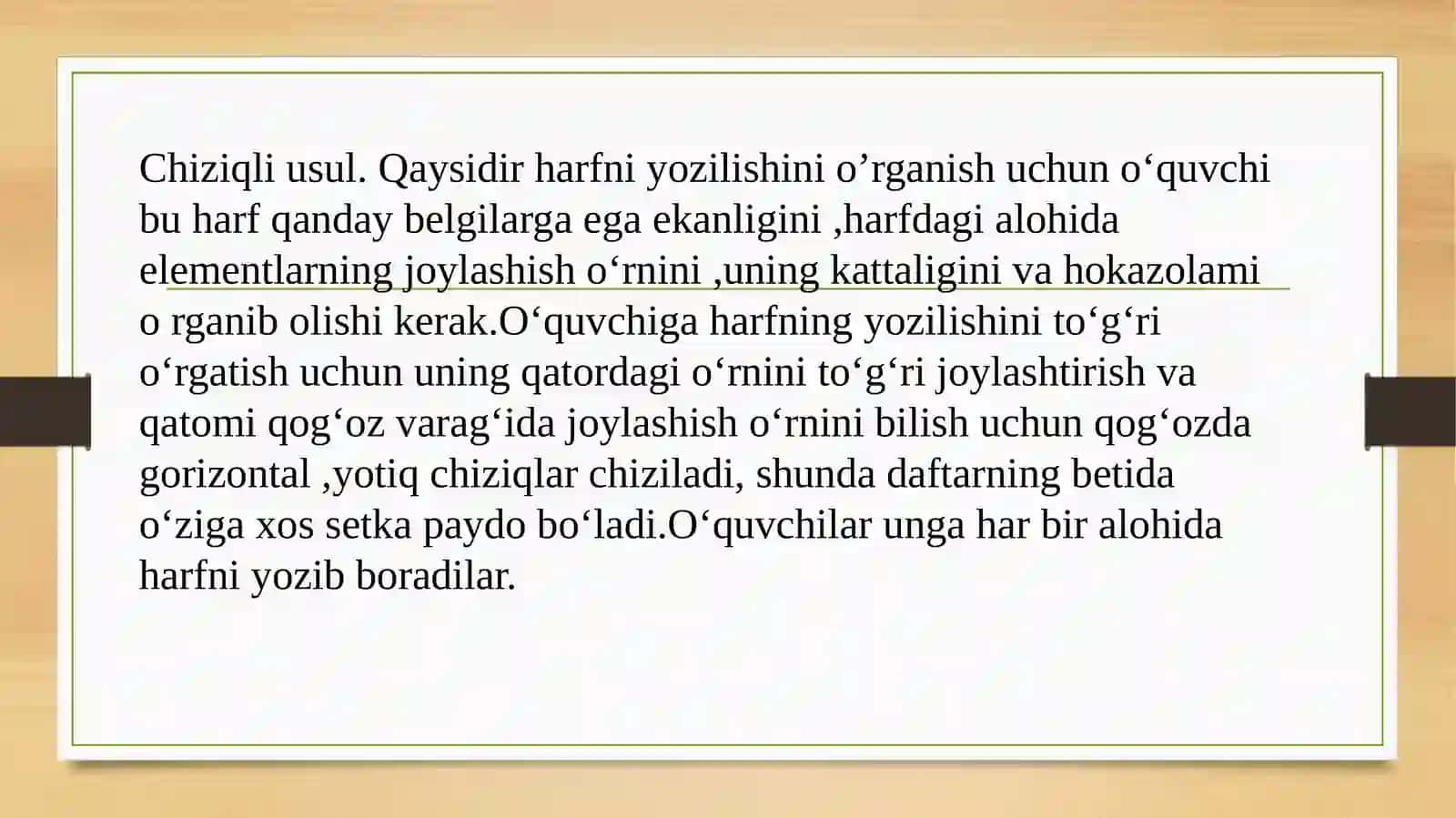 Husnixatga o'rgatishning metod va usullari 3