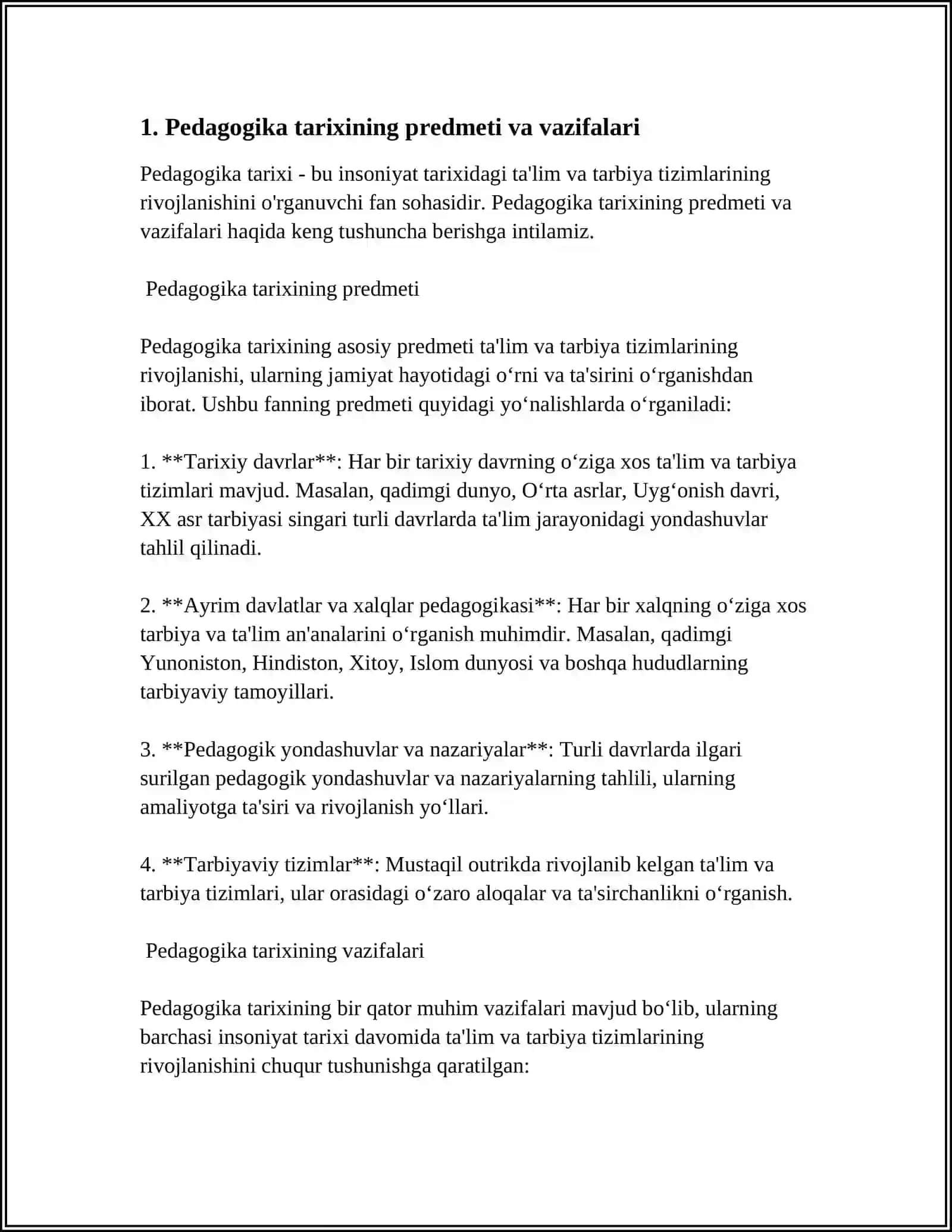 PEDAGOGIKA TARIXI VA PREDMETLARI 3