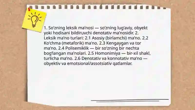 Soʻzlarning maʼno jihatdan tavsiflanishi 3