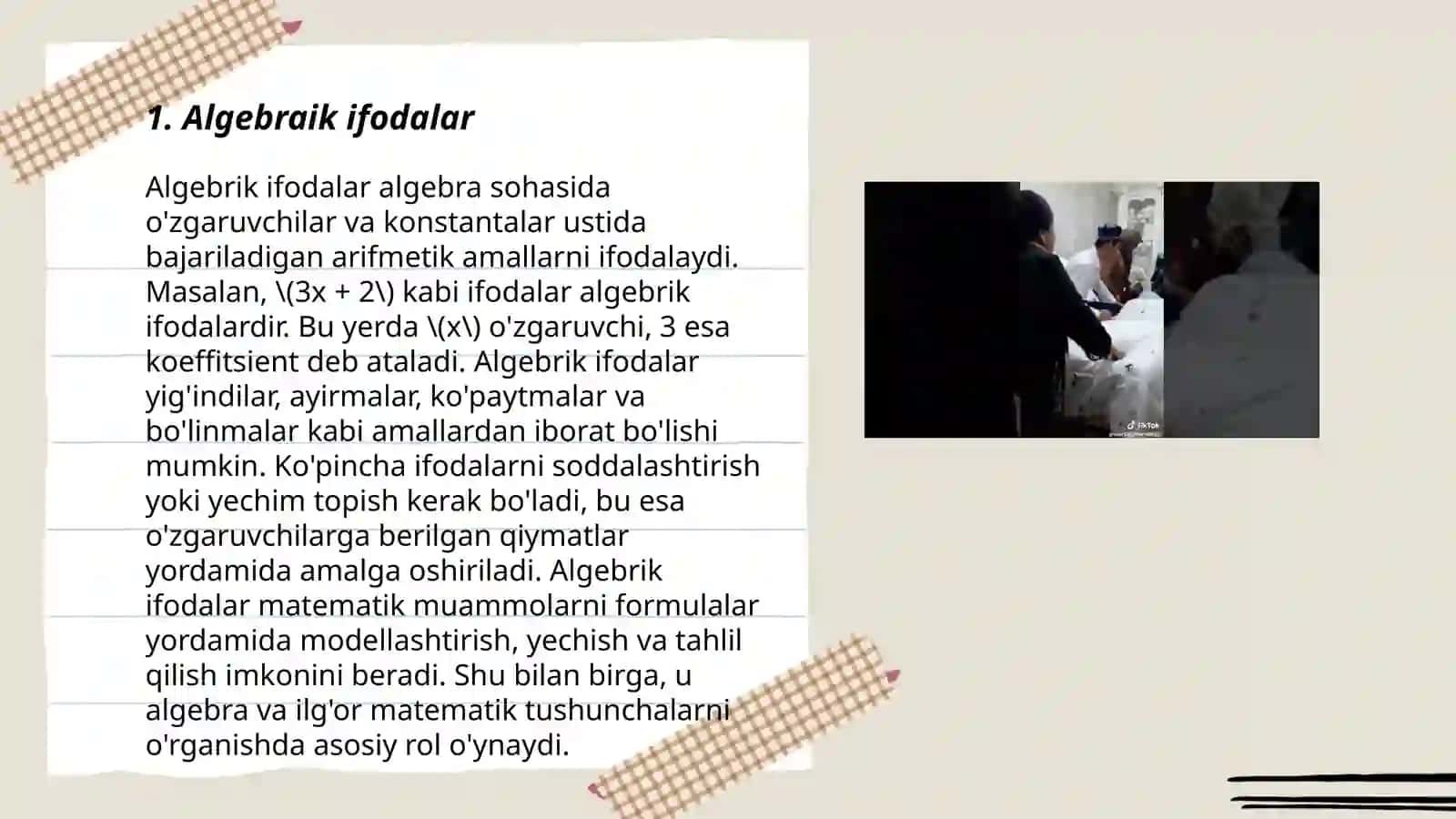 Algebraik Ifodalar 3