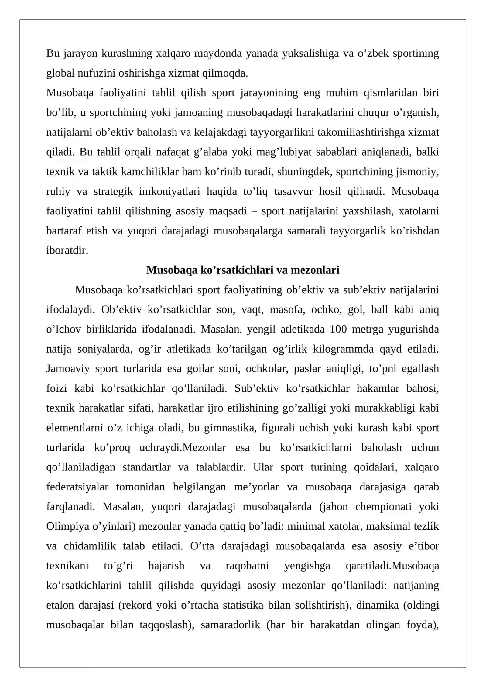 Kurashda musobaqa va o’quv-yig’inlar natijalarini tahlil qilish 3