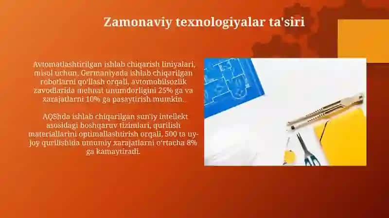 Buyum va konstruksiyalarning texnologik komplekti 3