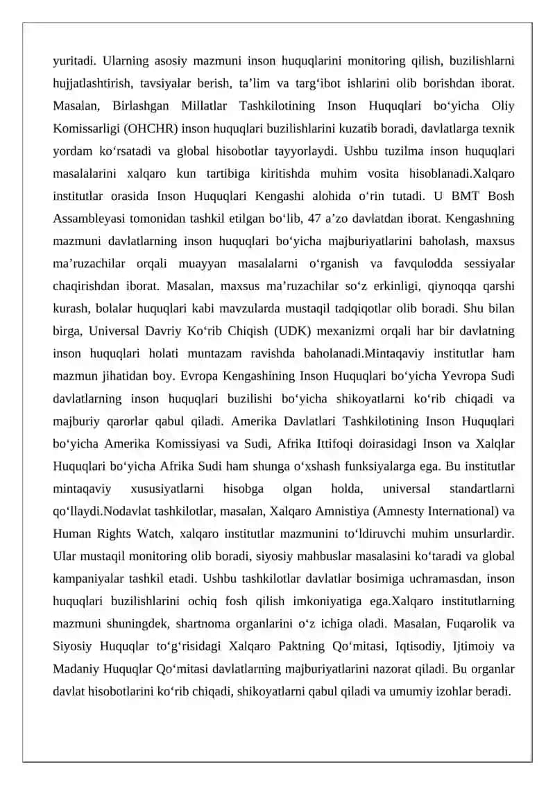 Inson huquqi bo‘yicha xalqaro institutlar 3