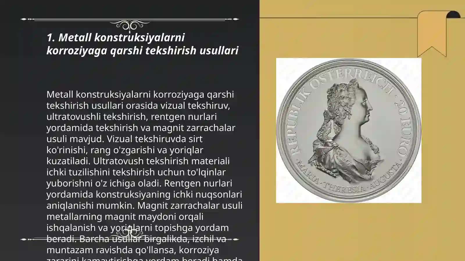 Metall konstruksiyalarning yemirilishini aniqlash 3