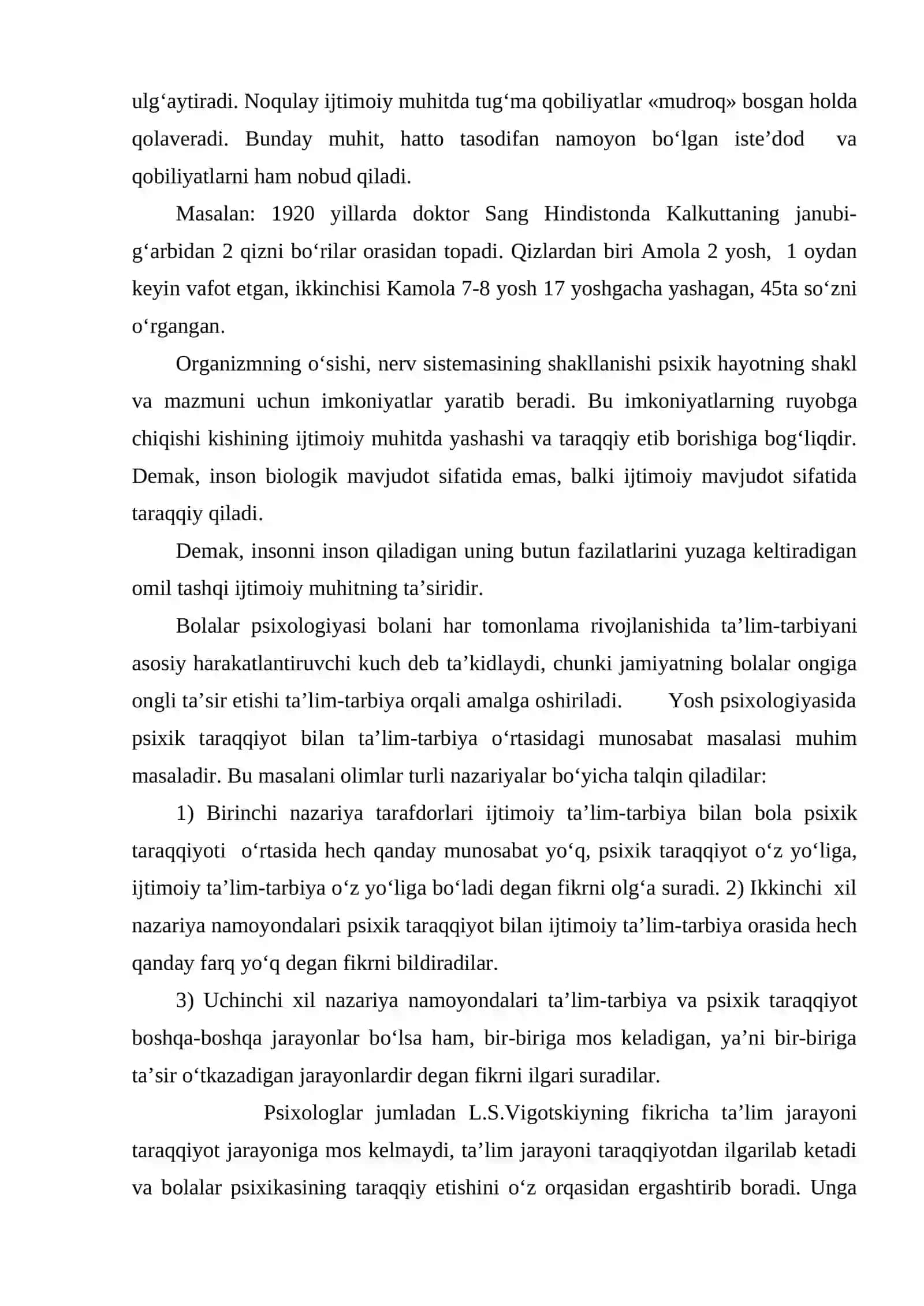 Psixik rivojlanishning asosiy qonuniyatlari 3