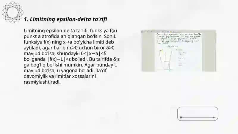 Limit haqida tushuncha 3