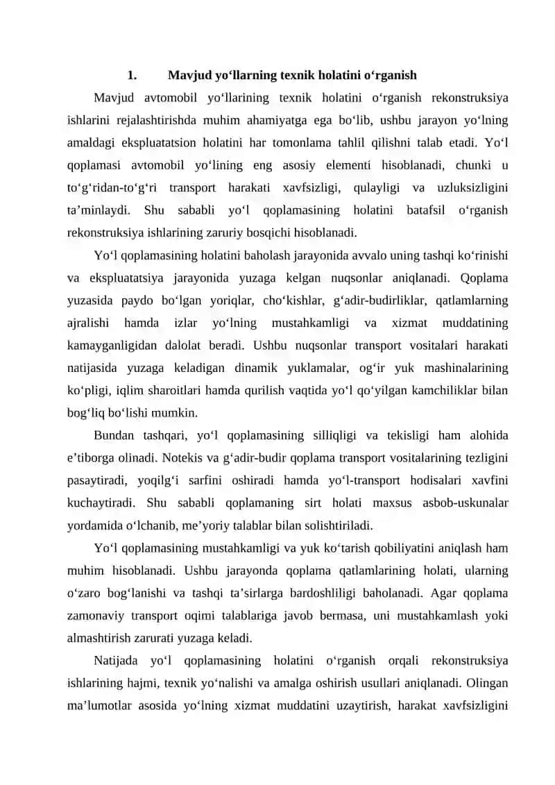 Mavjud yo‘llarni rekonstruksiya qilish uchun olib boriladigan qidiruv ishlari 3