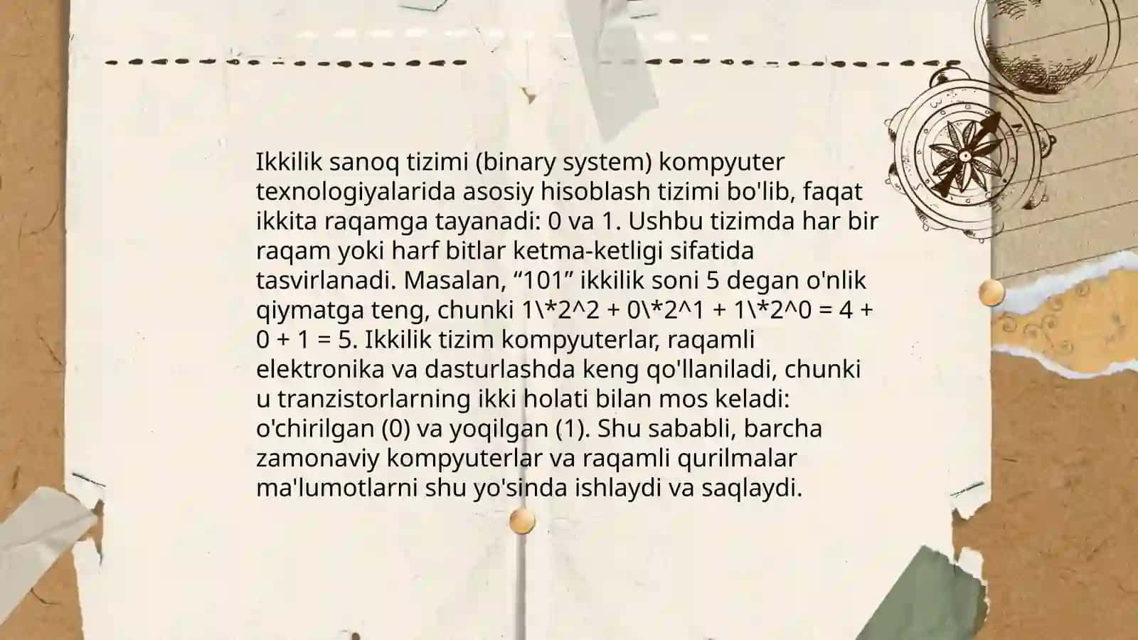 Ikkilik sanoq tizimi (binary system) 3