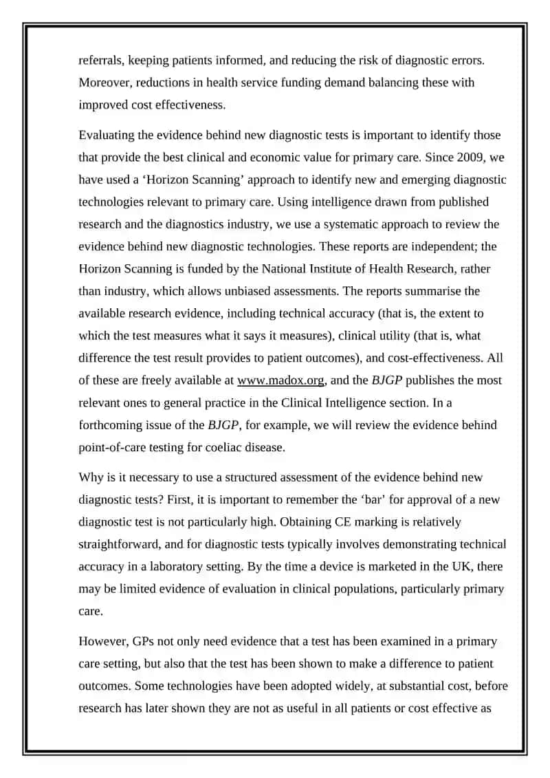 Diagnostic technologies 3