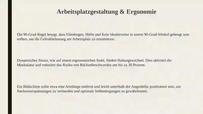 Arbeitsplatzgestaltung & Ergonomie 3