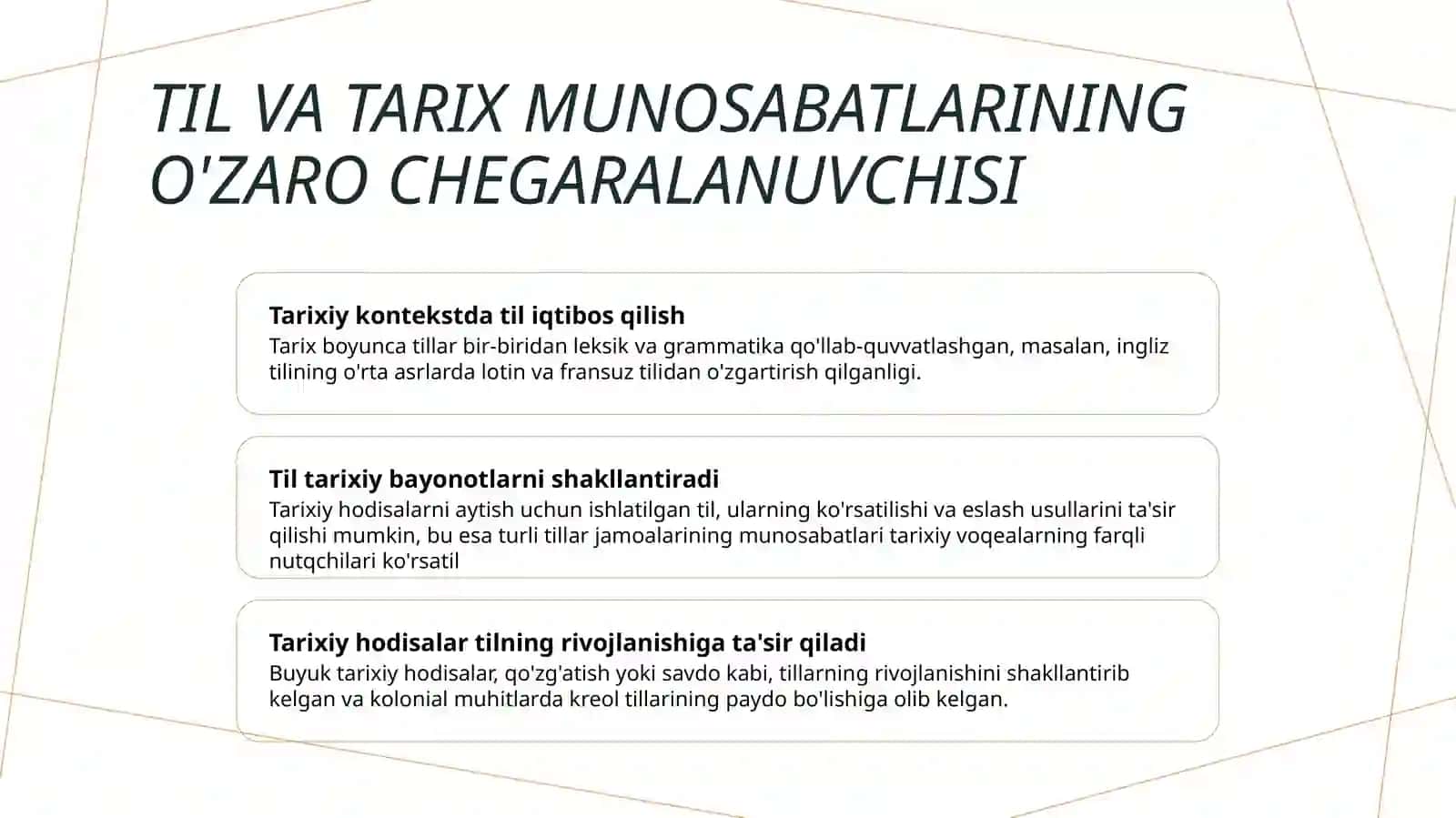 Til va tarix munosabatlarini venn diagrammasi orqali tushuntirish 3