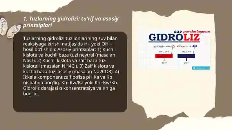 Tuzlarning gidrolizi 3