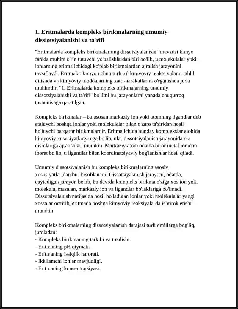 ERITMALARDA KOMPLEKS BIRIKMALARNI DISSOTSIYALANISHI 3