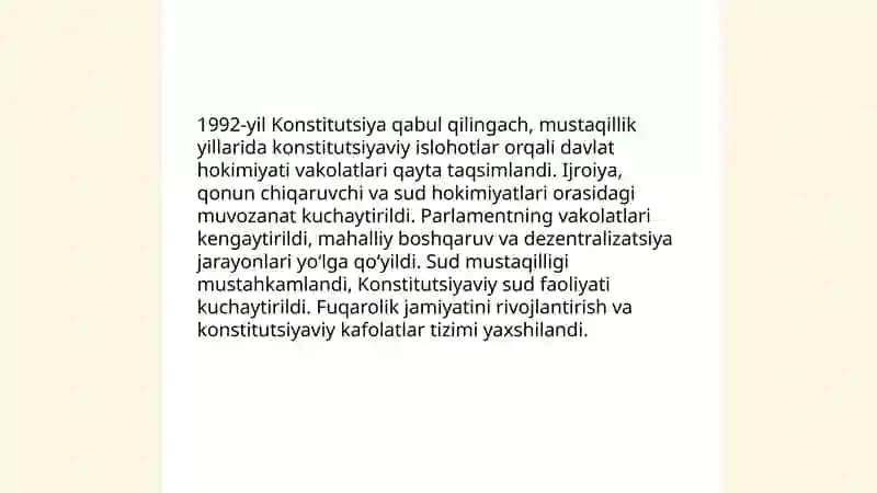 Konstitutsiyaviy islohotlar va davlat hokimiyati vakolatlarining qayta taqsimlanishi 3
