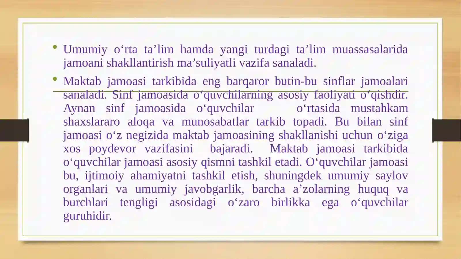 Jamoani shakllantirish metodikasi va jamoada shaxsni tarbiyalash 3