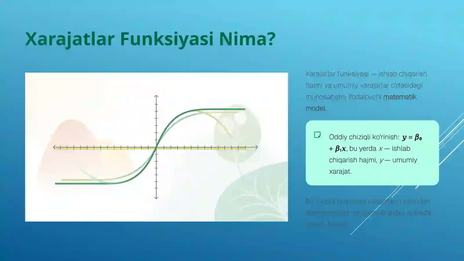 Xarajatlar Funksiyasi va Optimallashtirish 3