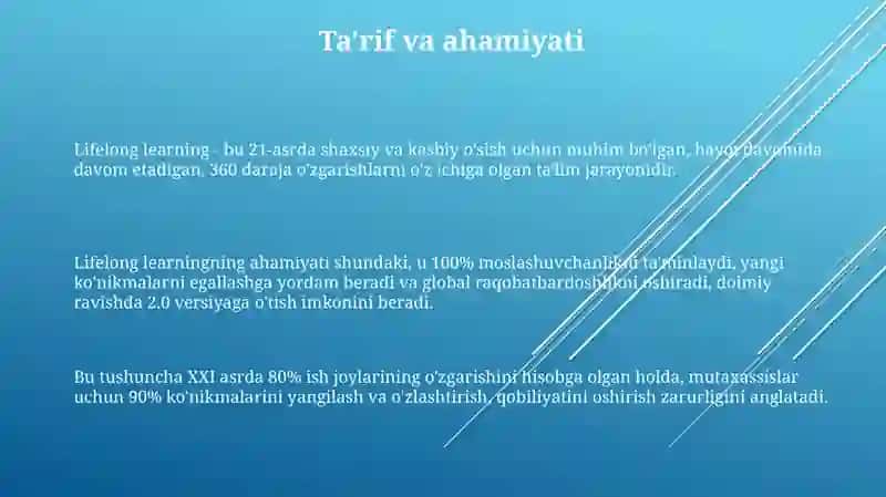 Hayot davomida ta'lim muvaffaqiyati vositasi sifatida 3