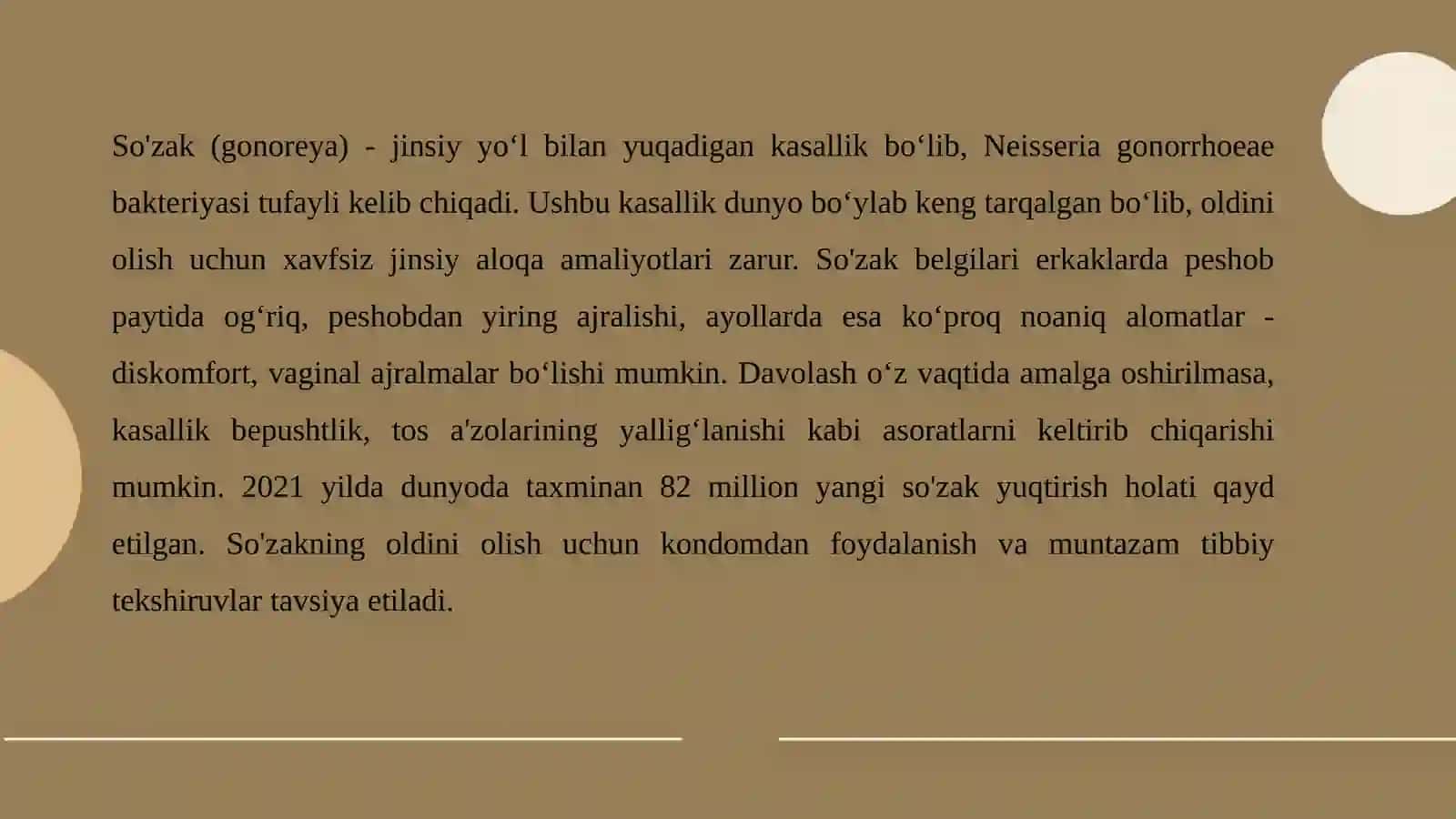 Teri-tanosil yuqumli kasalliklari (so'zak, zaxm) 3