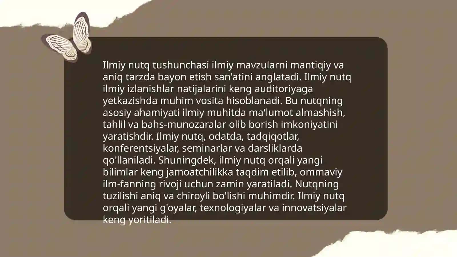 Ilmiy nutq texnikasi va ilmiy uslubga xos lisoniy xususiyatlar 3