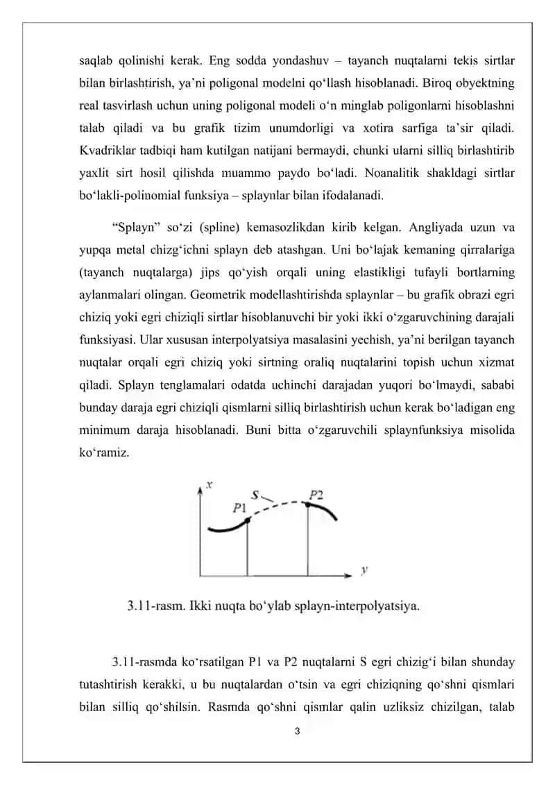 Ko'p o'zgaruvchili funksiyani yaqinlashtirishda bikubik splayn funksiya qurish 3