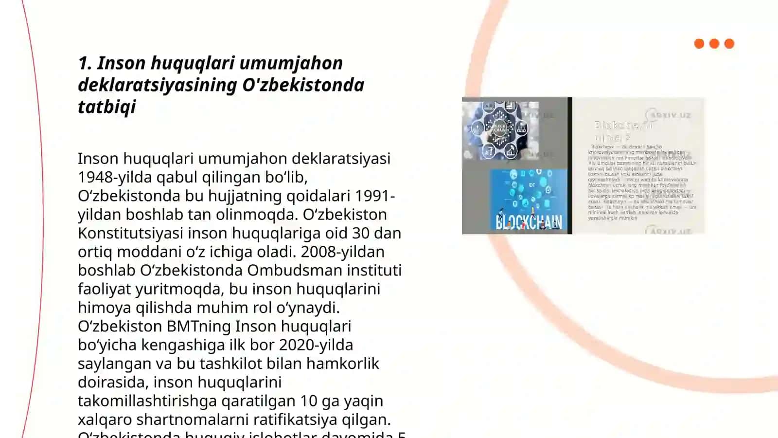 Yangi Oʻzbekistonda inson haq - huquqlari va erkinliklari kafolatining yaratish 3