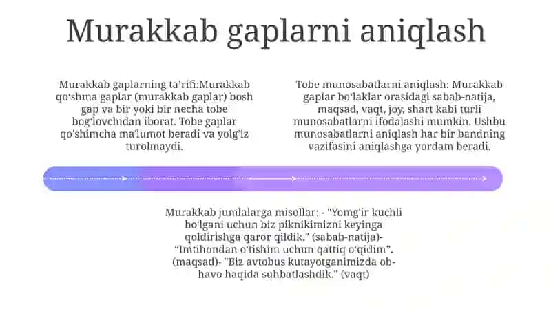 Murakkab Qo'Shma Gaplar Dagi Mazmuniy Munosabatlarni Aniqlash 3
