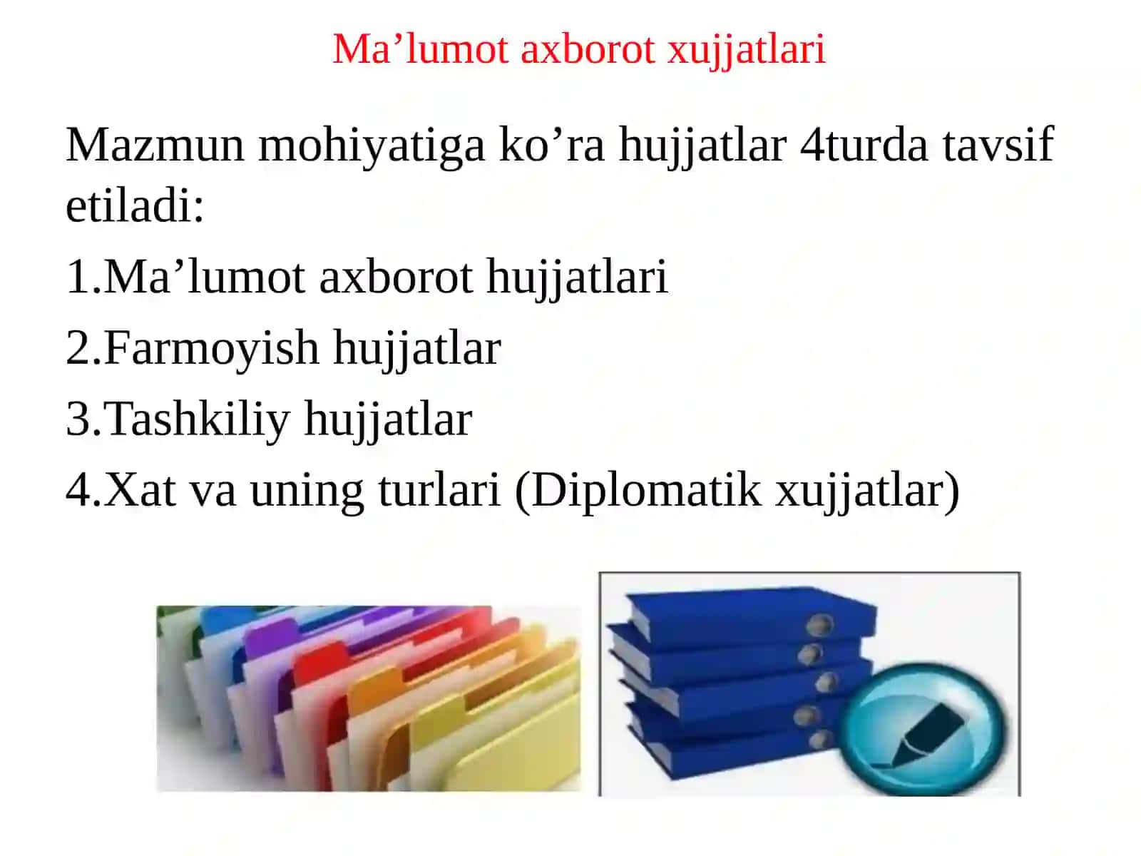 Ma’lumotaxborot xujjatlari 3