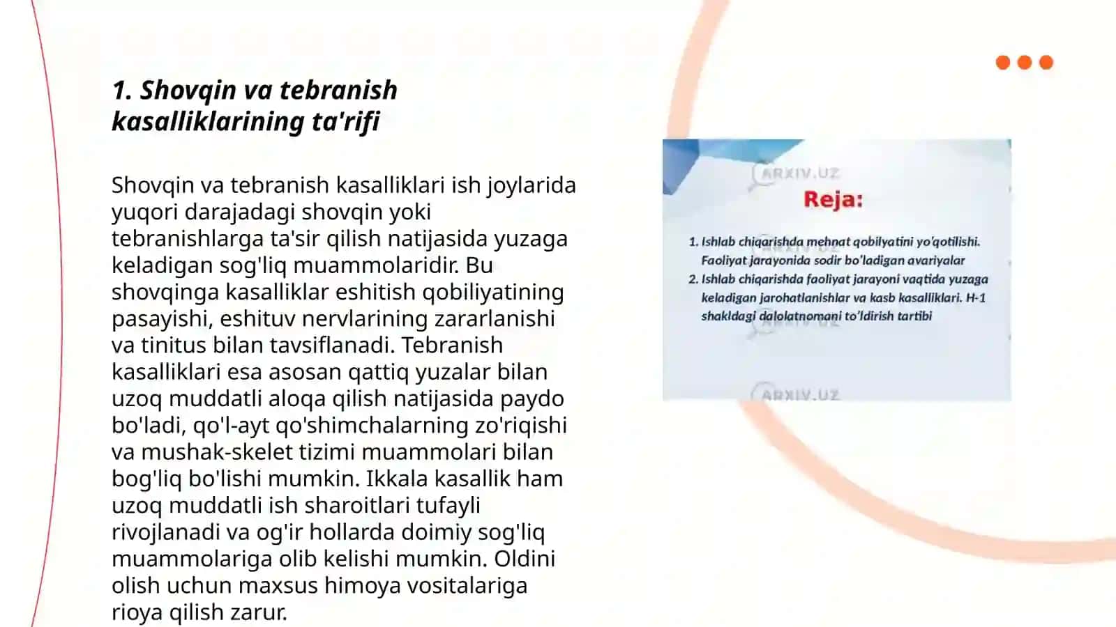 Shovqin va tebranish kasalliklari va kelib chiqishi 3