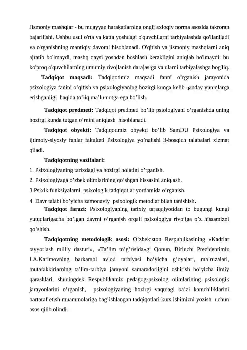 Psixologik fanlarni o’qitish jarayonida turlı pedagogik uslublarni qo’llash 3
