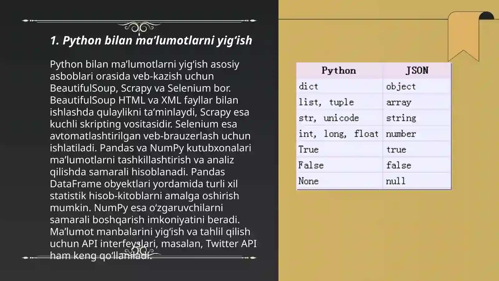 Python bilan maʼlumotlarni yigʻish 3