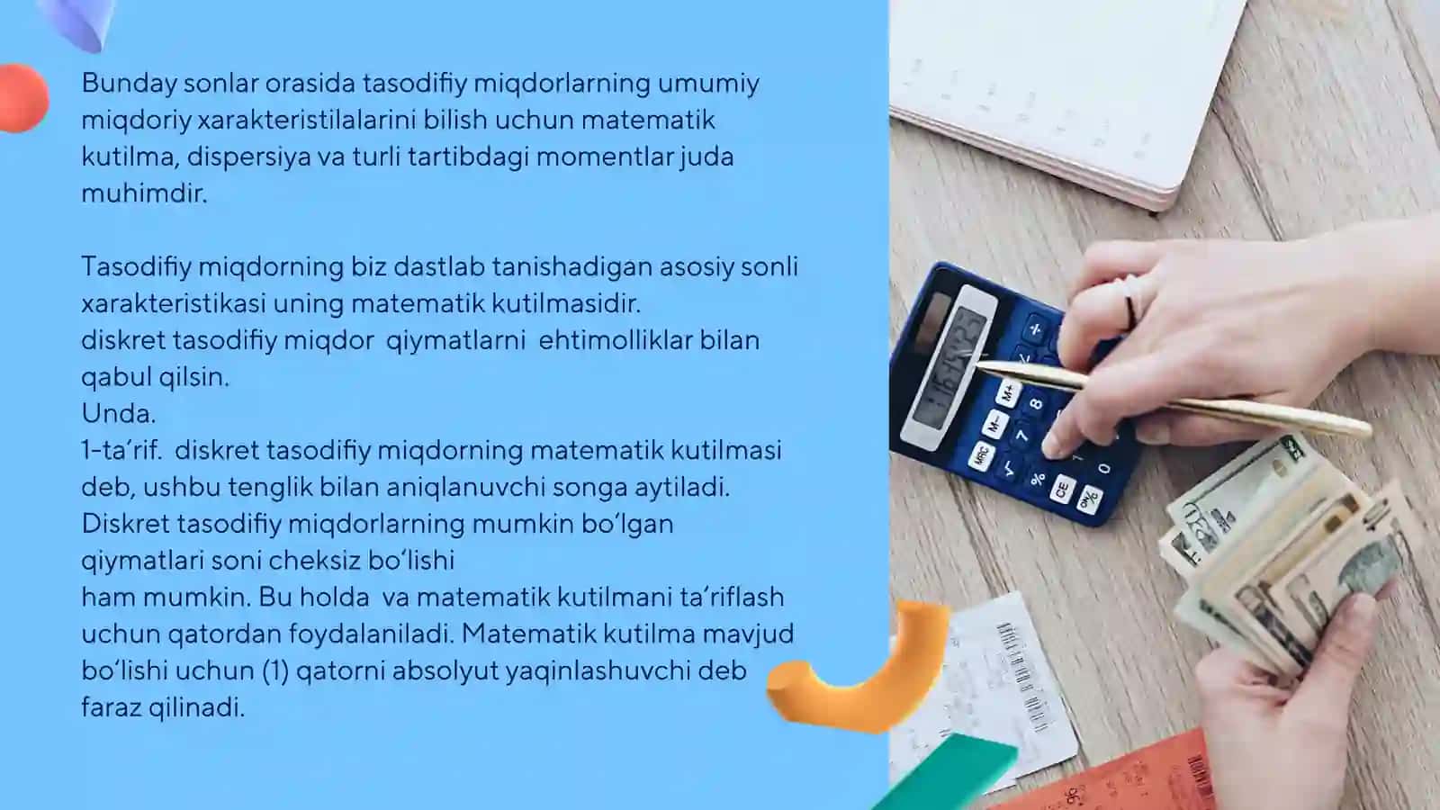 Shartli matematik kutilishi va uning xossalari 3