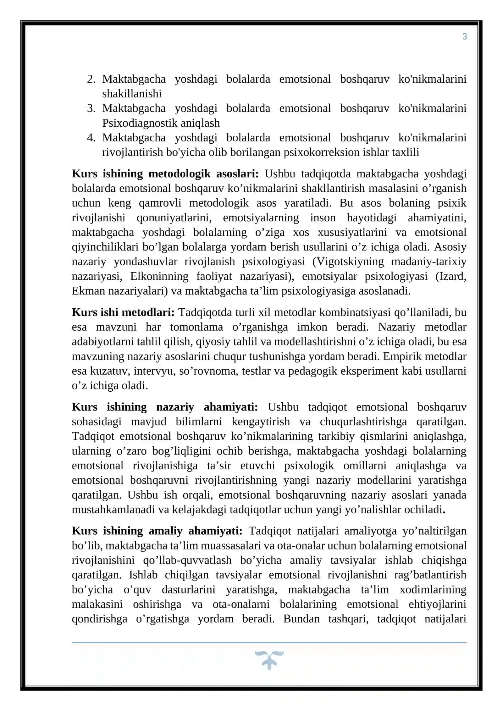 Maktabgacha yoshdagi bolalarda emotsional boshqaruv ko'nikmalarini shakllantirishning psixologik xususiyatlari 3