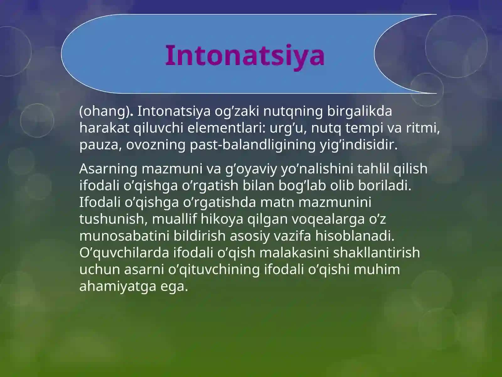 O’qish tехnikasini o’rgatish 3