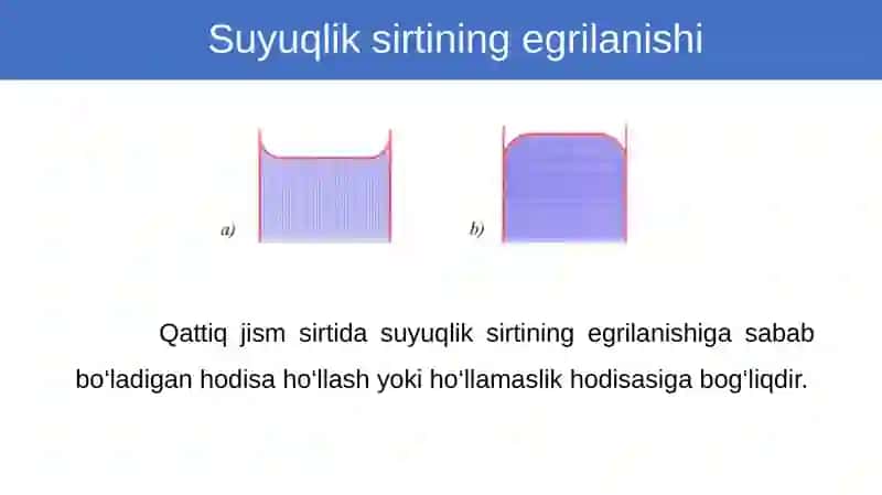 Ho‘llash.Kapillyar hodisalar 3