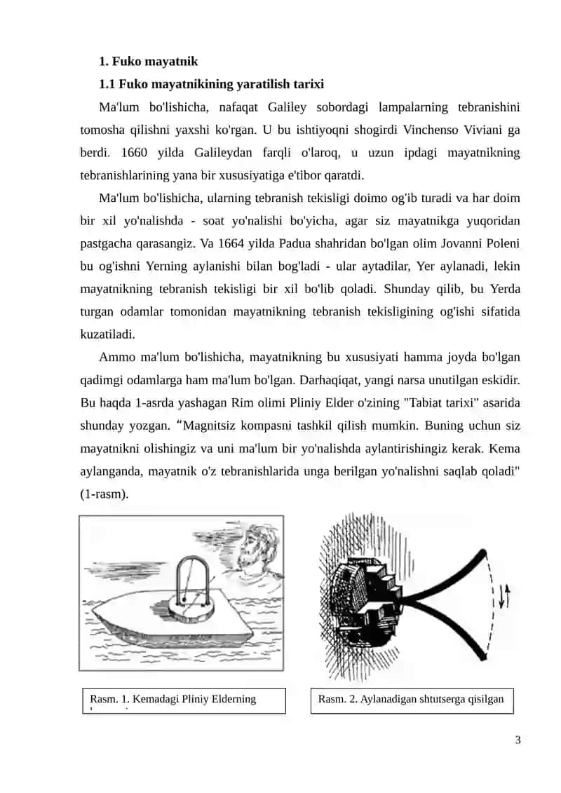 Fuko mayatnik 3