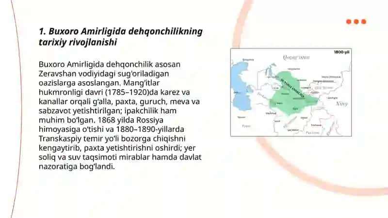 Buxoro Amirligida dehqonchilik 3