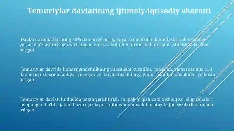 Temuriylar davridagi uyg'onishning omillari va temuriyzodalarning ta'lim tarbiyaga qushgan hissasi 3