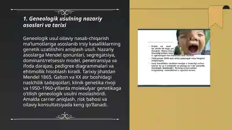 Geneologik usulning irsiy kasallilarini aniqlashda qoʻllanilishi 3