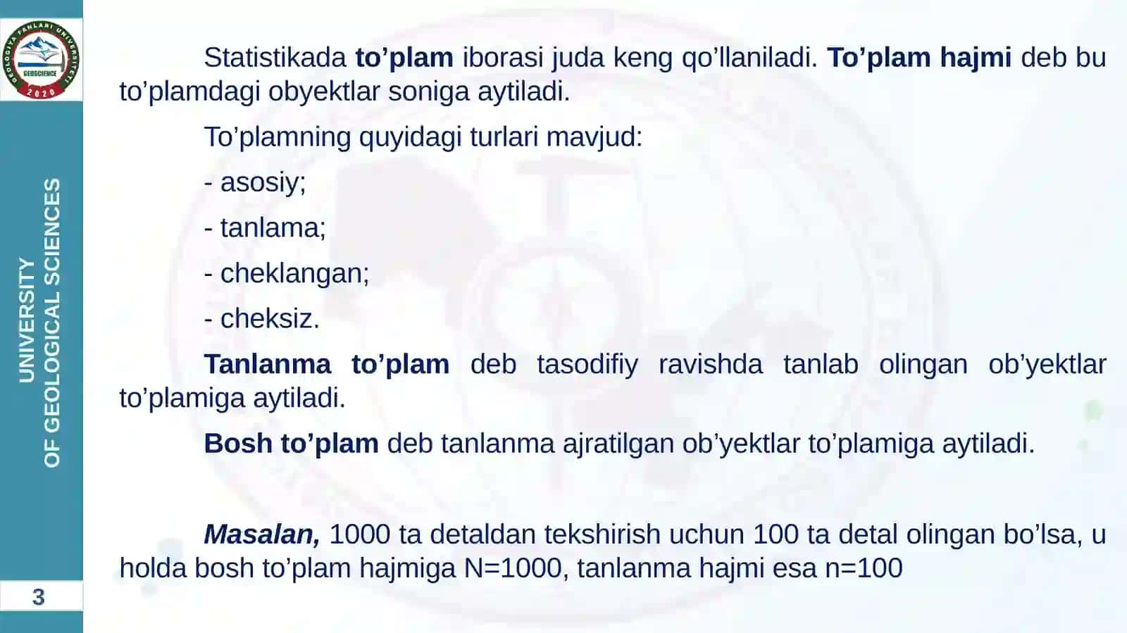 EKONOMETRIKADA EHTIMOLLAR NAZARIYASI VA MATEMATIK STATISTIKANING ASOSIY TUSHUNCHALARI 3