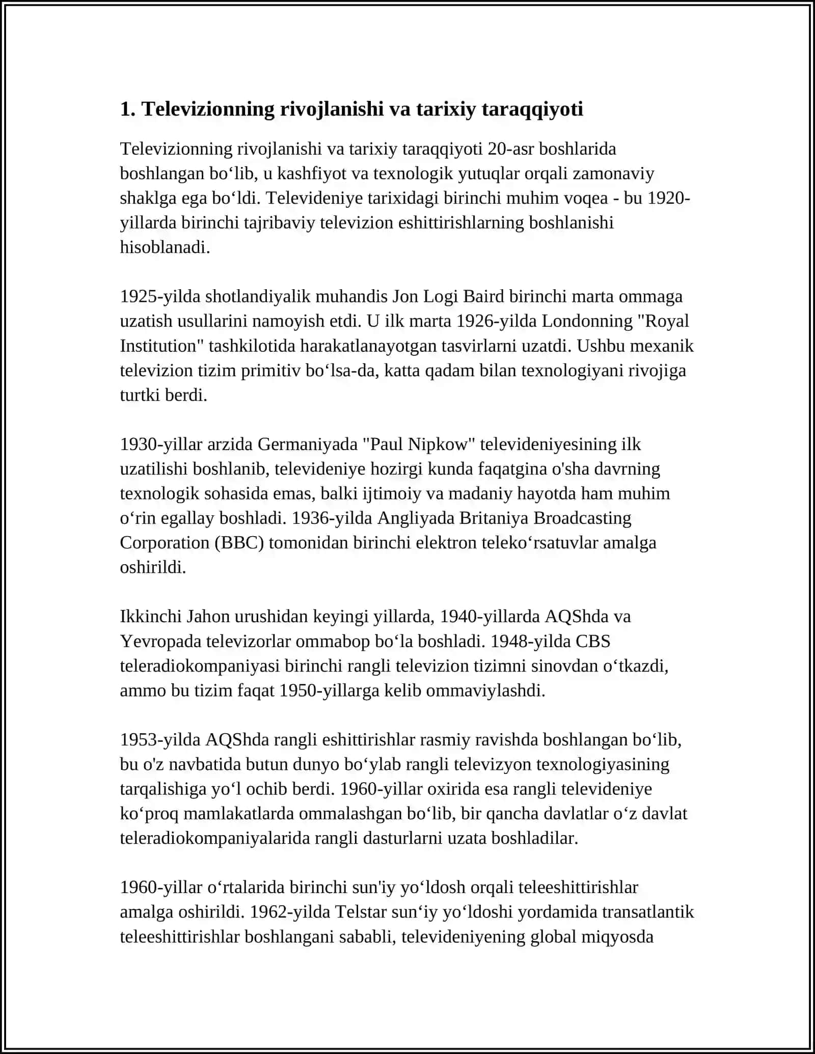 TELEVIDENIYA-KÒNGILOCHAR SANOAT SIFATIDA 3
