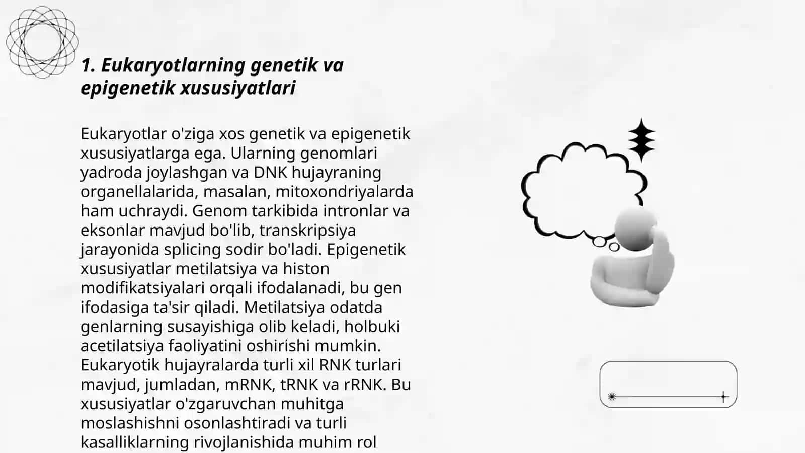 Eukariot organizm gen strukturasini bashorat qilish 3