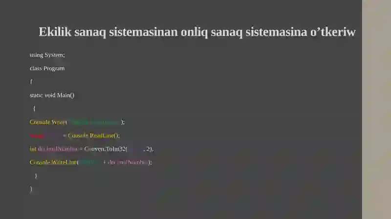 C# programmalastiriw 3