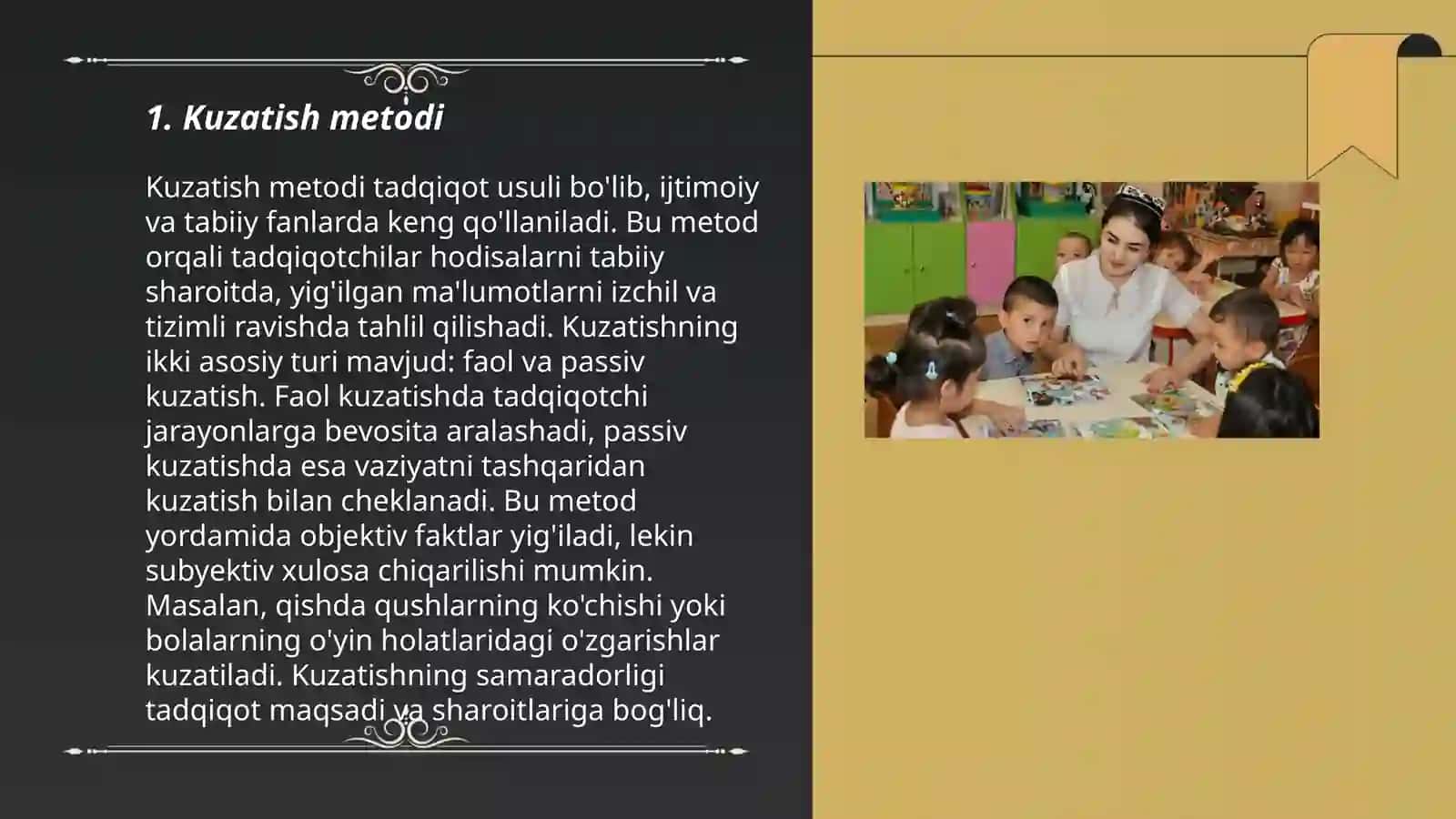 Ilk va maktabgacha yoshdagi bolalar pedagogikasi fanining tadqiqot metodlari 3