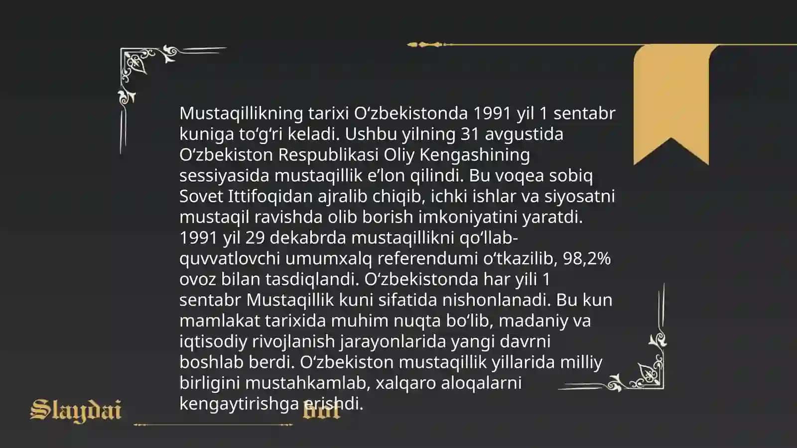 Mustaqillikning tarixi 3