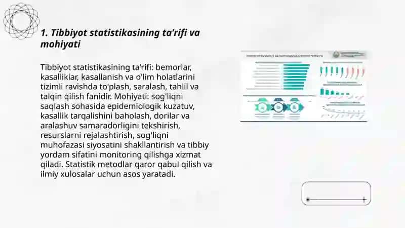 Tibbiyot statistikasi turlari va uning asosiy vazifalari 3
