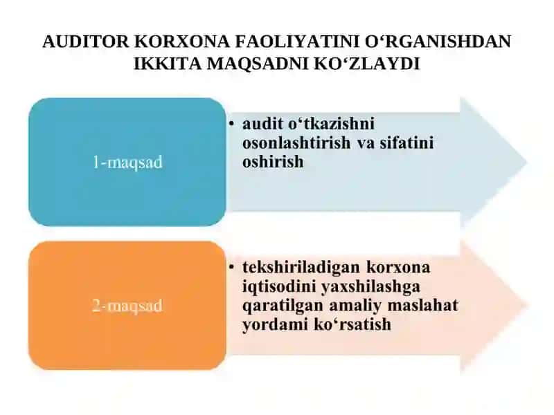 AUDITORLIK TEKSHIRUVI VAQTIDA BUXGALTERIYA HISOBI TIZIMINI VA ICHKI NAZORATNI OʻRGANISH HAMDA BAHOLASH 3